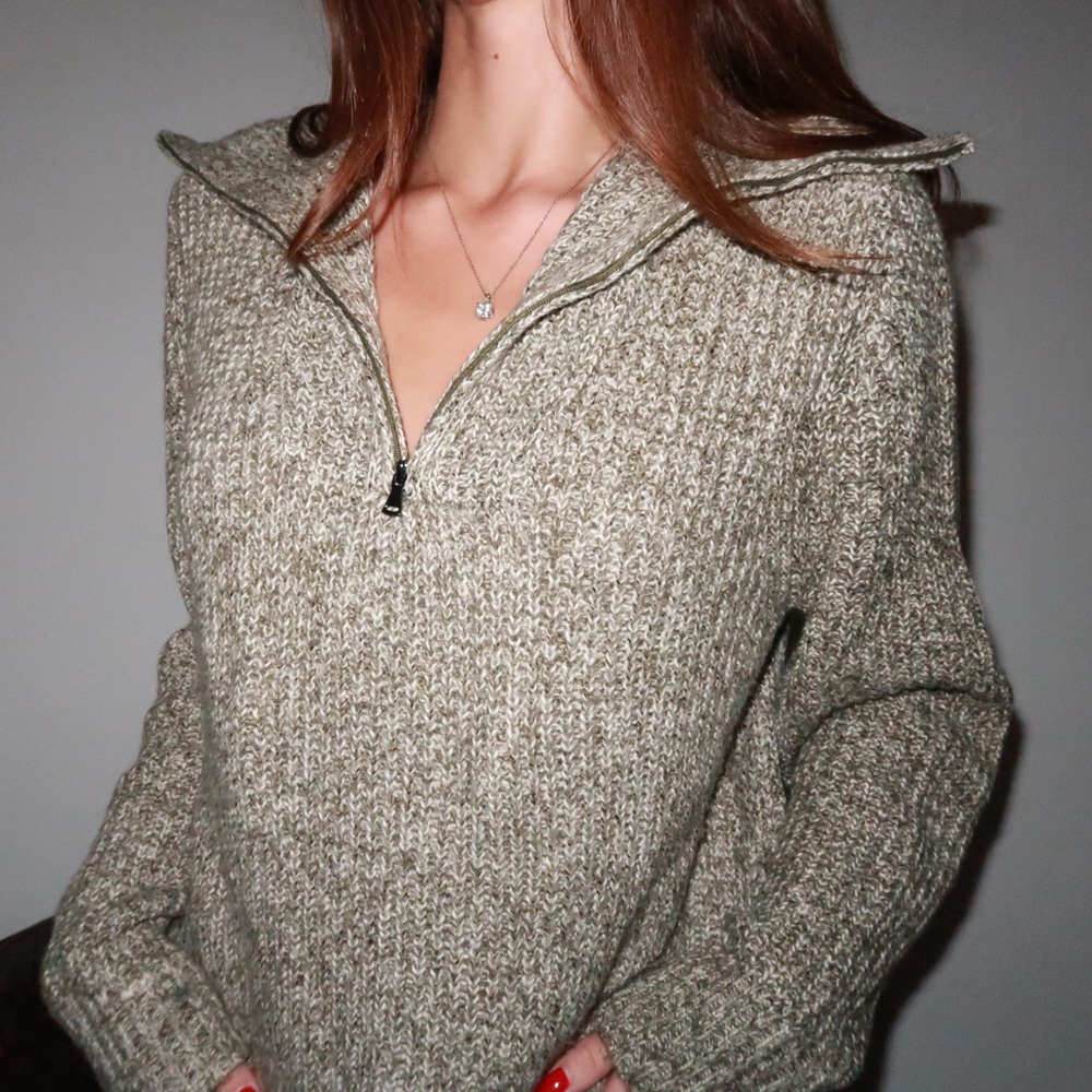 The Normal Brand Heathered Knit Turtleneck Sweater